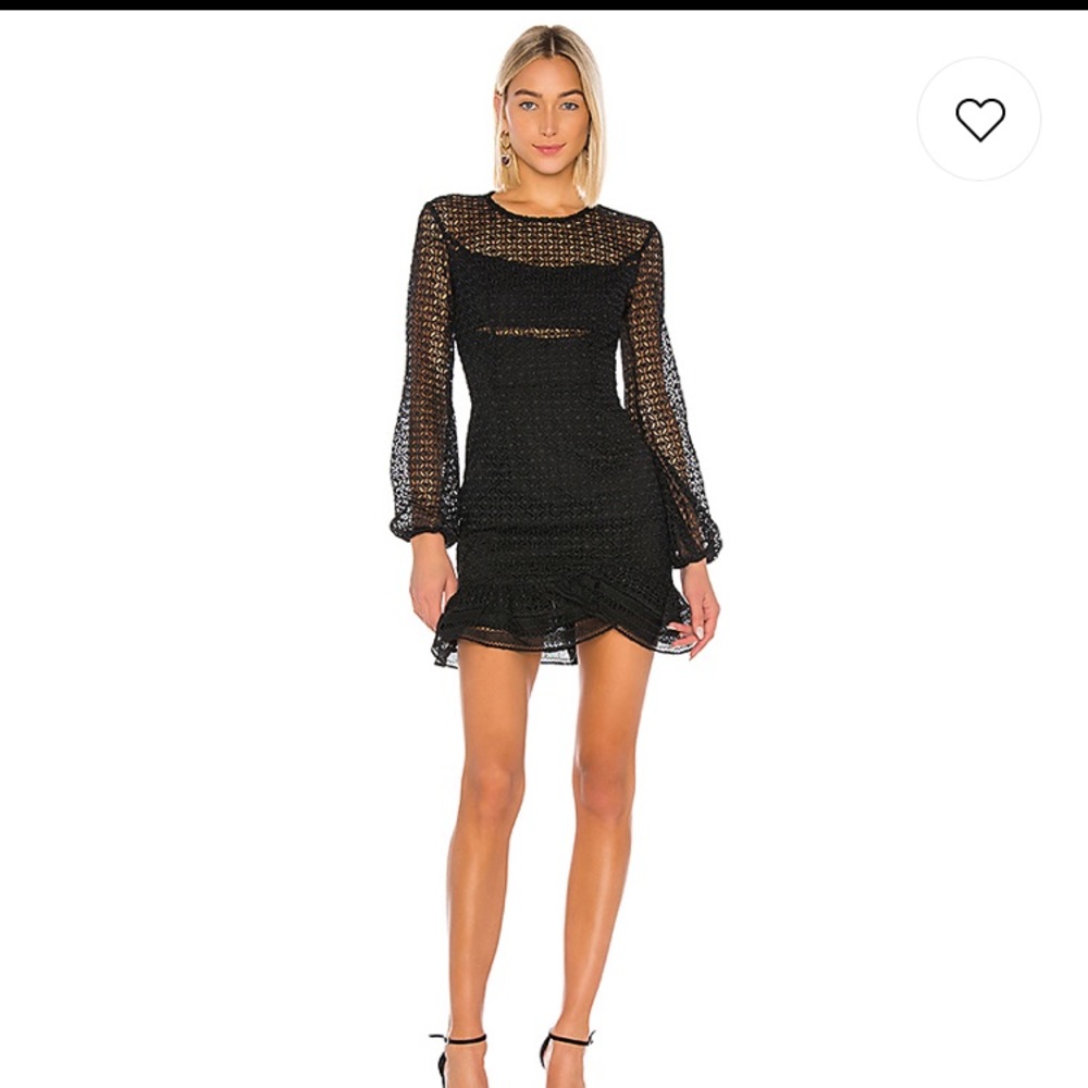 Revolve Black Bardot Dress
